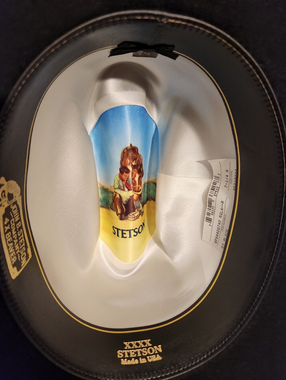 NIB Classic Vintage STETSON Black 4xBeaver - Picture 7 of 8